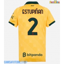 Camisa de time de futebol AC Milan Pervis Estupinan #2 Replicas 3º Equipamento Feminina 2025-26 Manga Curta